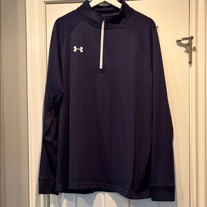Under Armour Men's Dark Blue 1/4 zip heat gear